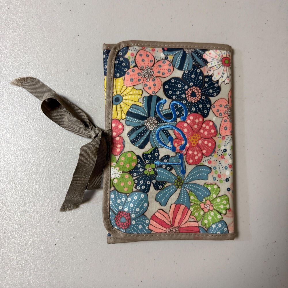 Thirty-One Fold It Up Organizer Note Pad Holder Floral Folding Travel To Do List